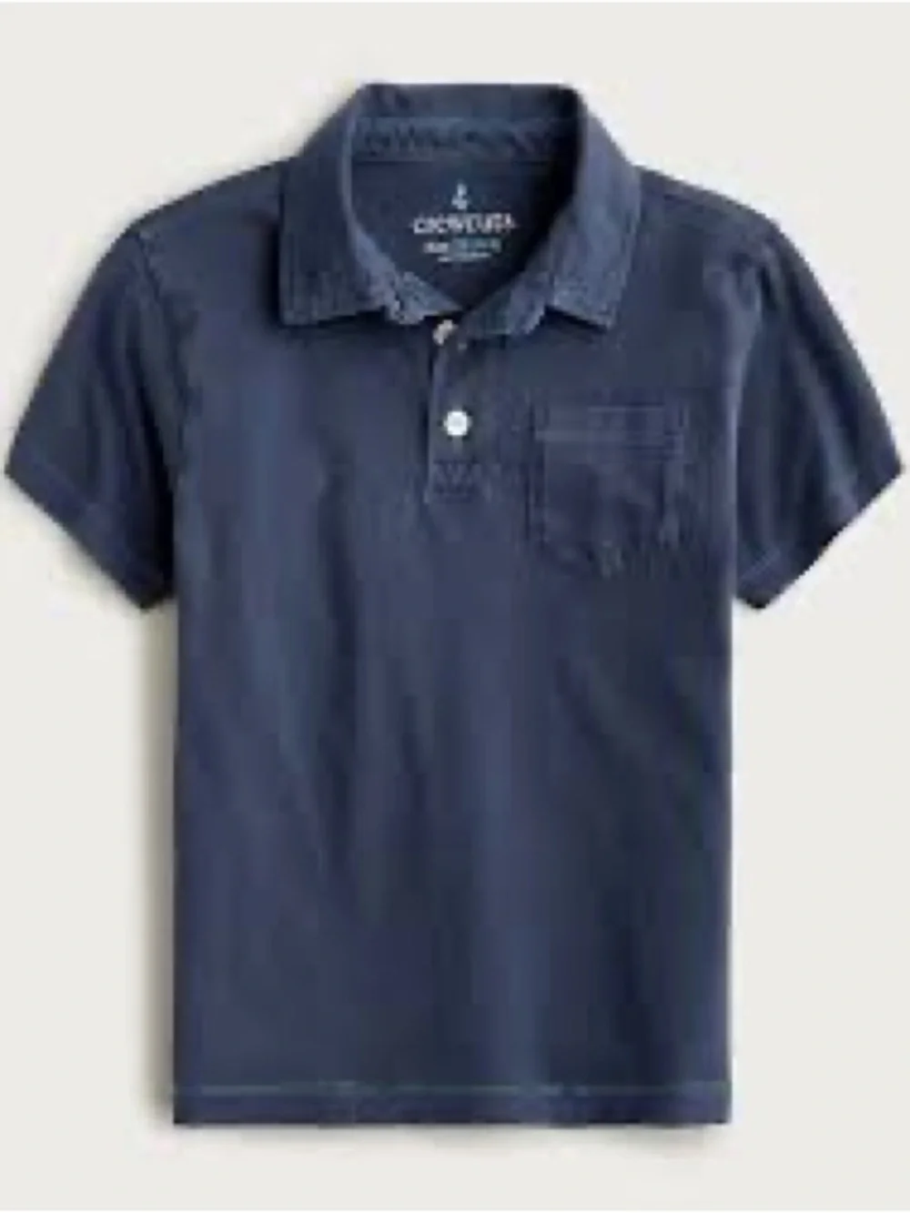 J. Crew Navy Short-Sleeve Polo with Chest Pocket
